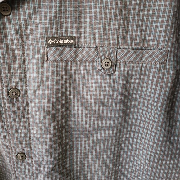 Columbia Omni-Shade Checkered Button-Up Shirt - Size L - Picture 6 of 6